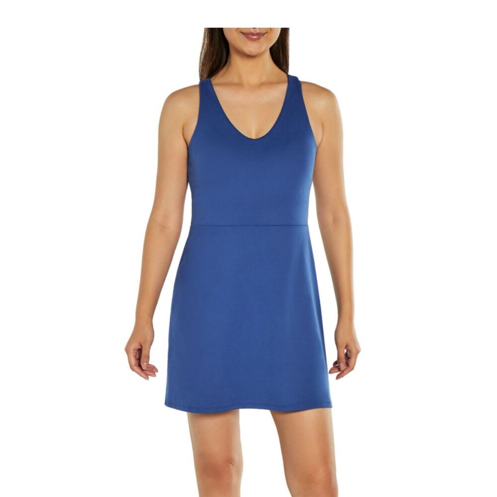 GAPFit Women's Moisture Wicking Shelf Bra Active Tank Dress Deep Ultramarine XXL